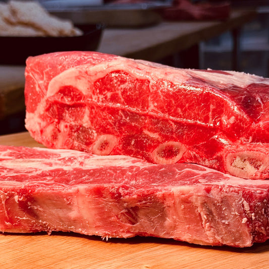 AAA beef short ribs in a Kitchener butcher shop