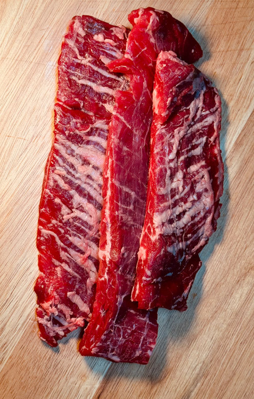 Grass Fed Skirt Steak. Frozen & vaccum sealed.