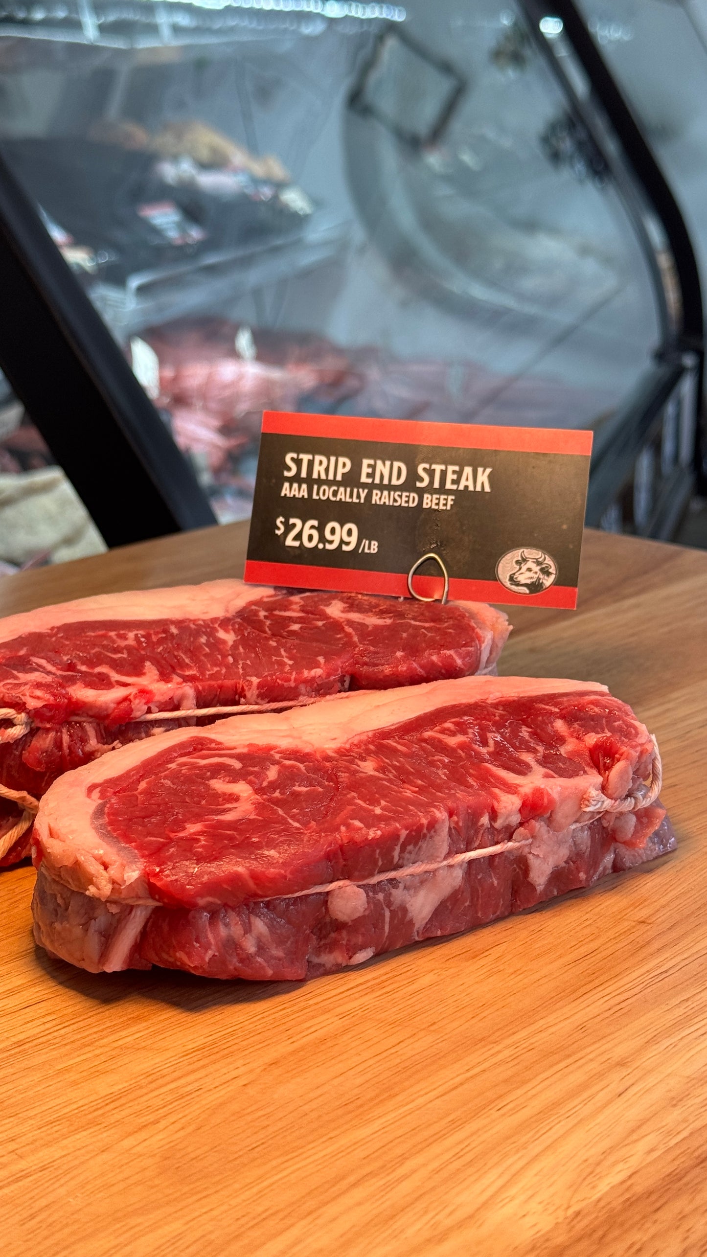 Strip-End Steak , 12oz, 14oz , 16oz. (10% off per LB)