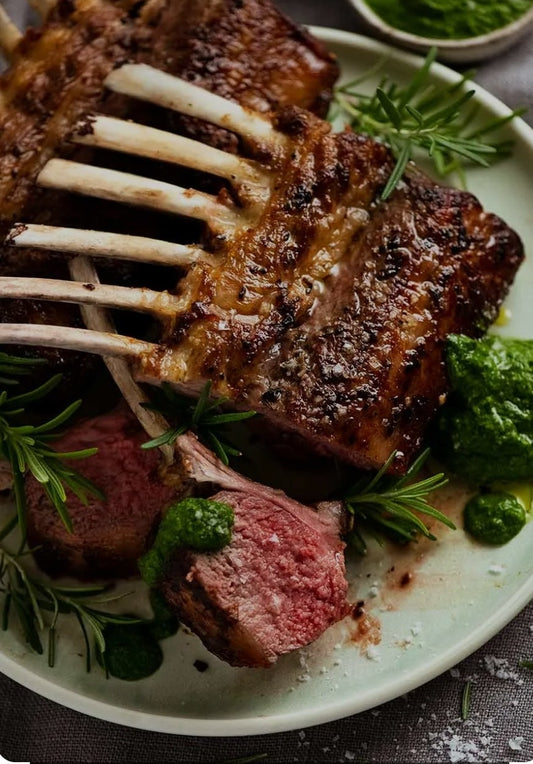 Frenched Rack of Lamb $20 Deposit ($39.99/lbs. approx. 1.5lbs)