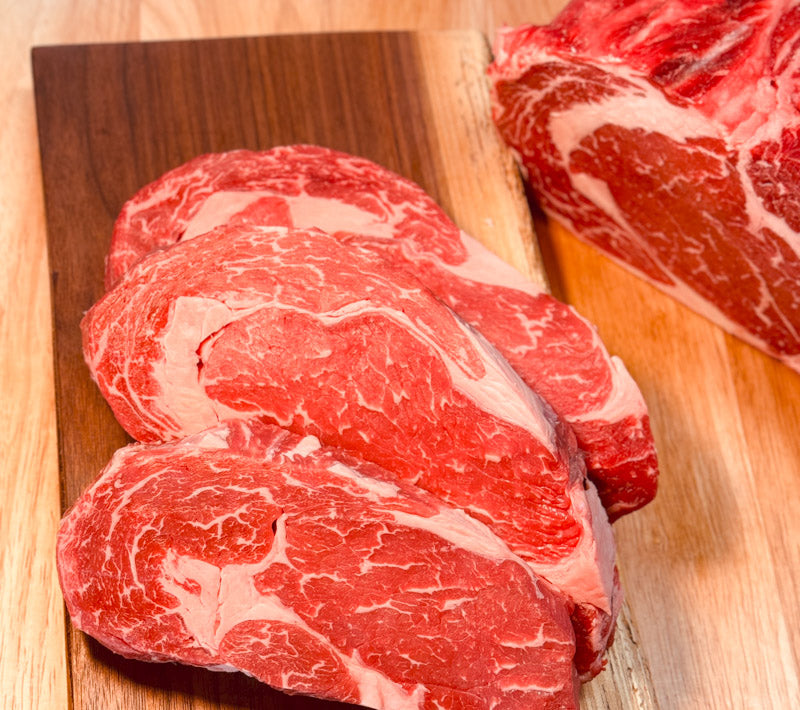 AAA Beef Ribeye Steak, 14oz, perfectly marbled and ready for grilling