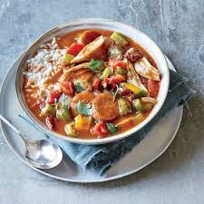 Gumbo w/ dry aged Andouille sausage and confit pork shoulder $10 deposit. $21.99/1 litre