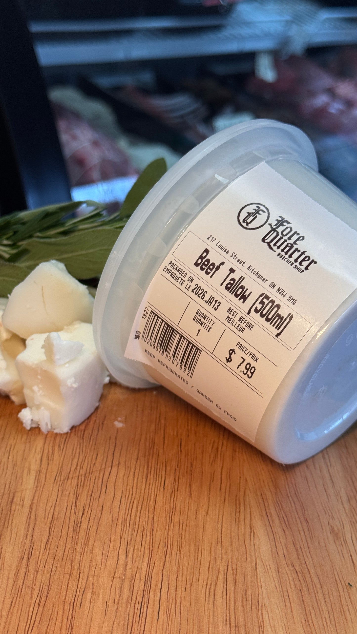 GRASS FED / FINISHED Beef tallow (500ml) 30% off per LB!